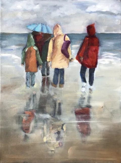 Rainy Day - Oil on Canvas by Cornelie Wolff
