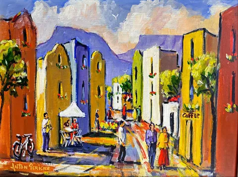 Street scene by Anton Gericke
