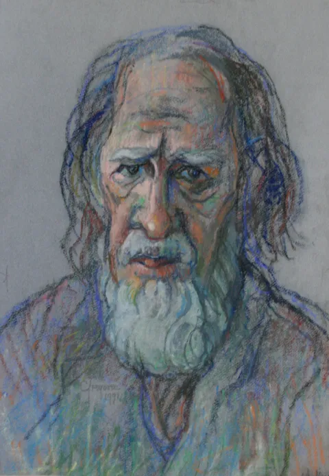 Self Portrait Pastel (A34026) by Gregoire Boonzaier