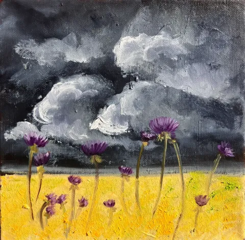 Small Landscape II - Original oil Painting by Cornelie Wolff