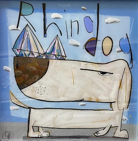 Diamond Rhino Dog by David Kuijers