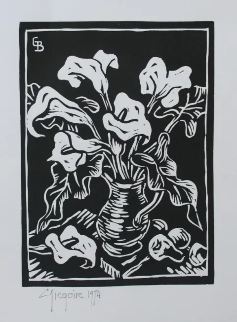 Linocut On Paper (A35496) by Gregoire Boonzaier