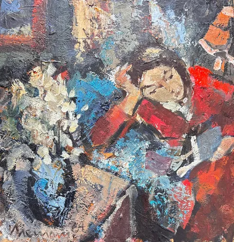 Resting by Hennie Niemann Snr 210 x 200mm