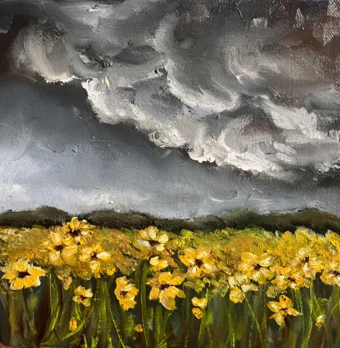 Small Landscape I - Original oil Painting by Cornelie Wolff