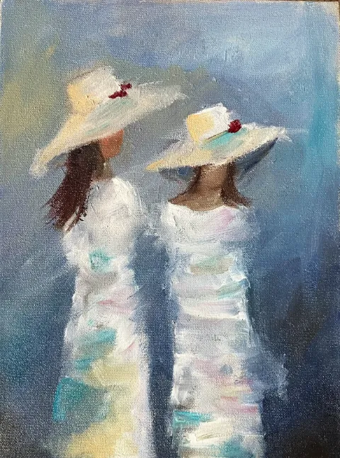 High Tea - Oil on Canvas by Cornelie Wolff