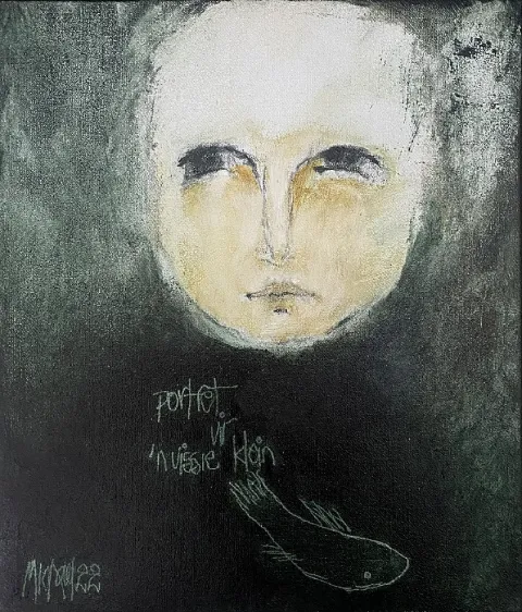 Portrait for a small fish by Michael Heyns 350 x 300mm