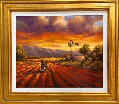 Faith like potatoes 1320 x 1100 mm by Stan Polson