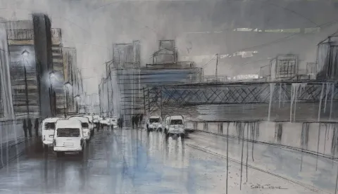 Charcoal and Oil on Fabriano (A37562) by Shane Jardine
