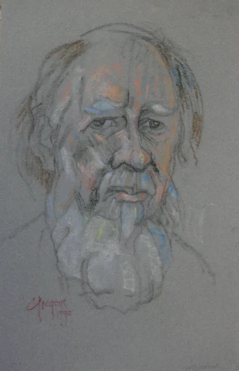 Self Portrait Pastel (A34029) by Gregoire Boonzaier