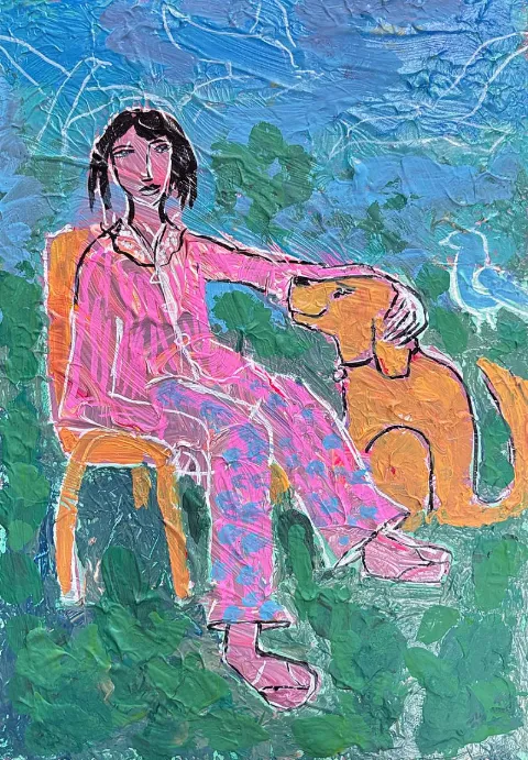 Mans best friend by Therese Rink 400 x 280mm