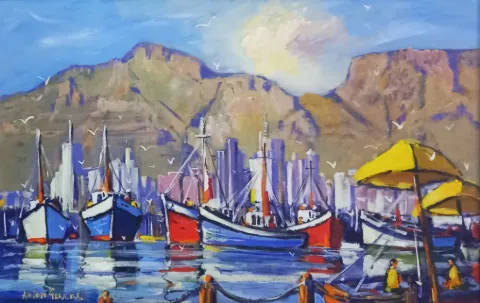 Oil Painting Anton Gericke Size 750 x 500 mm by Anton Gericke