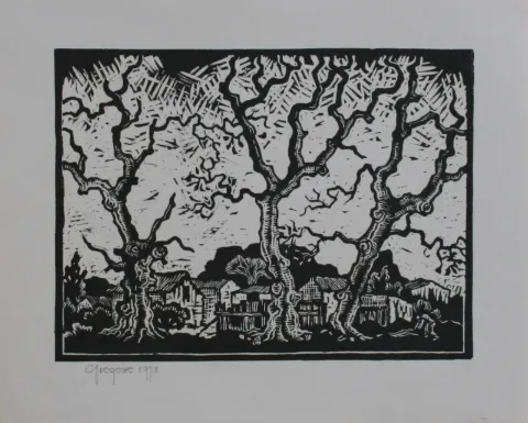 Linocut on Paper (A35193) by Gregoire Boonzaier