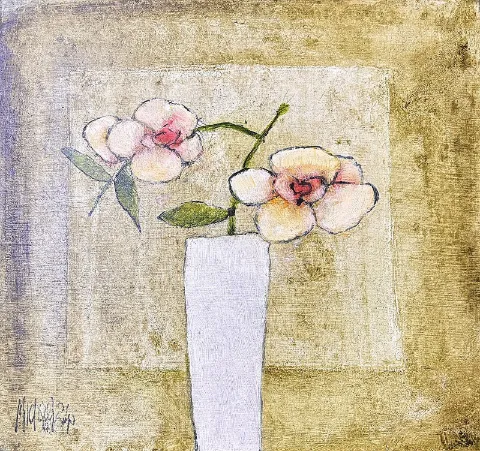 Camellias by Michael Heyns 300 x 300mm