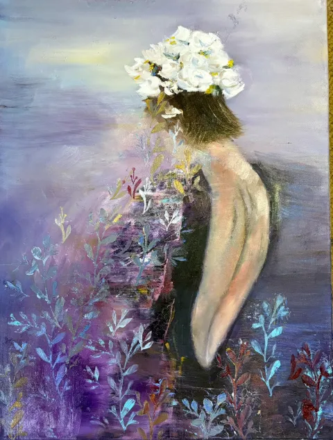 Purple - Oil Painting by Cornelie Wolff
