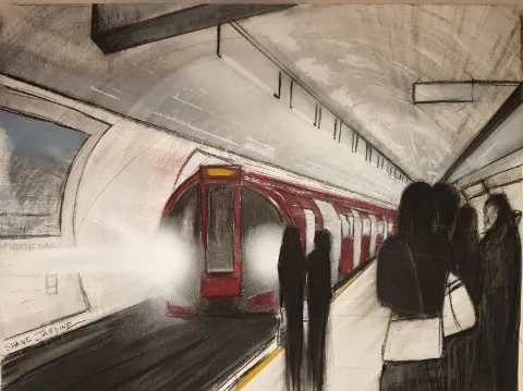 Charcoal and Oil on Fabriano (A37563) by Shane Jardine