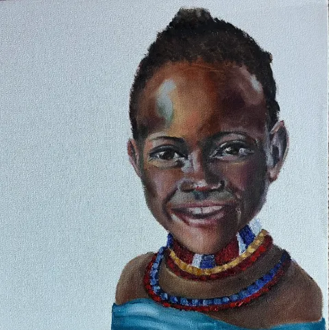 Traditional Girl Original Oil Painting by Cornelie Wolff