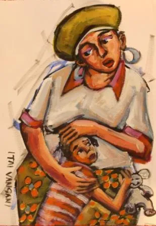Acrylic painting (A25485) by Itai Vangani