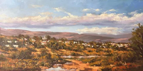 Kamanassi River Uniondale 760 x 370 mm by Stan Polson