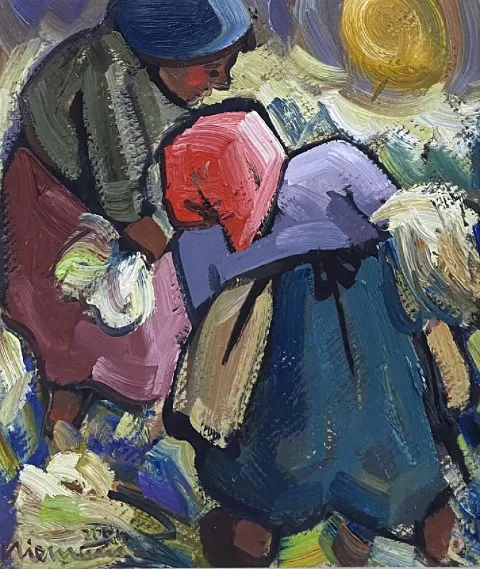 Harvesters by Hennie Niemann Snr 260 x 300mm