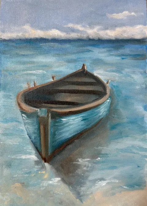 Floating - Oil on Canvas by Cornelie Wolff