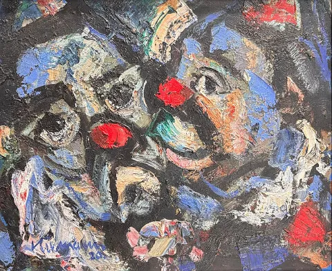 Sad Clowns by Hennie Niemann Snr 295 x 360mm