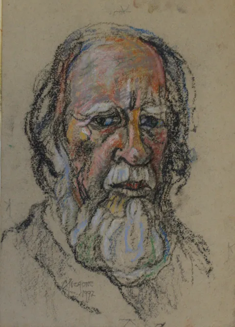 Self Portrait Pastel (A34032) by Gregoire Boonzaier