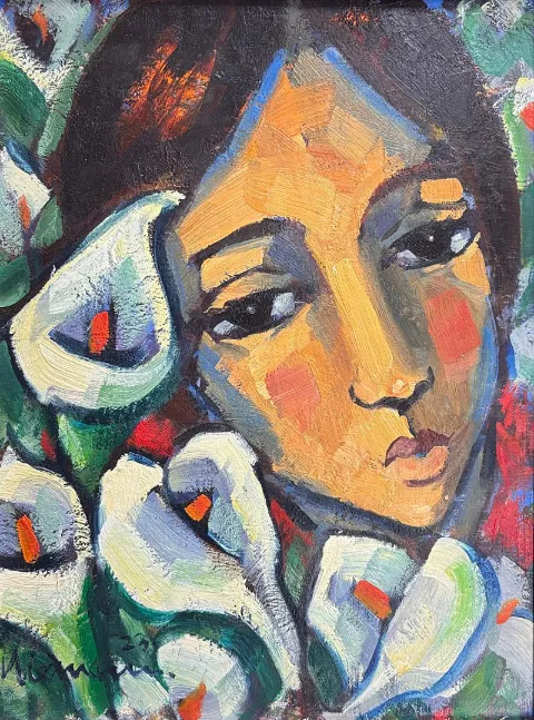 Arum lillies by Hennie Niemann Snr 300 x 210mm
