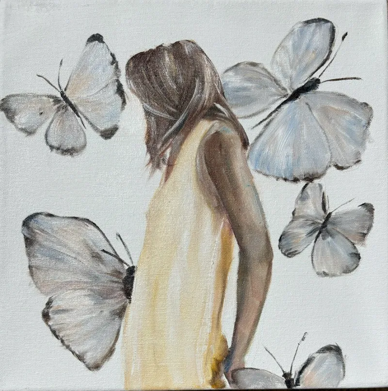 Butterfly Dance - Oil on Canvas by Cornelie Wolff