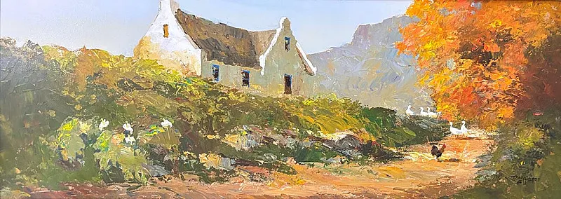 House in Landscape by Tony de Freitas Size:800 x 300mm