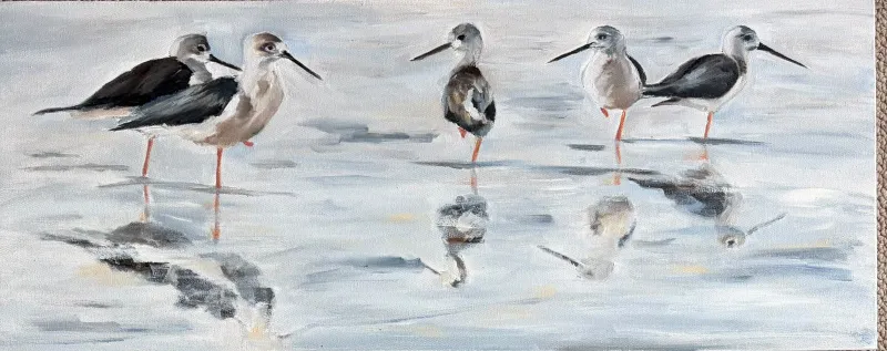 Line Up – Original Oil Painting by Cornelie Wolff