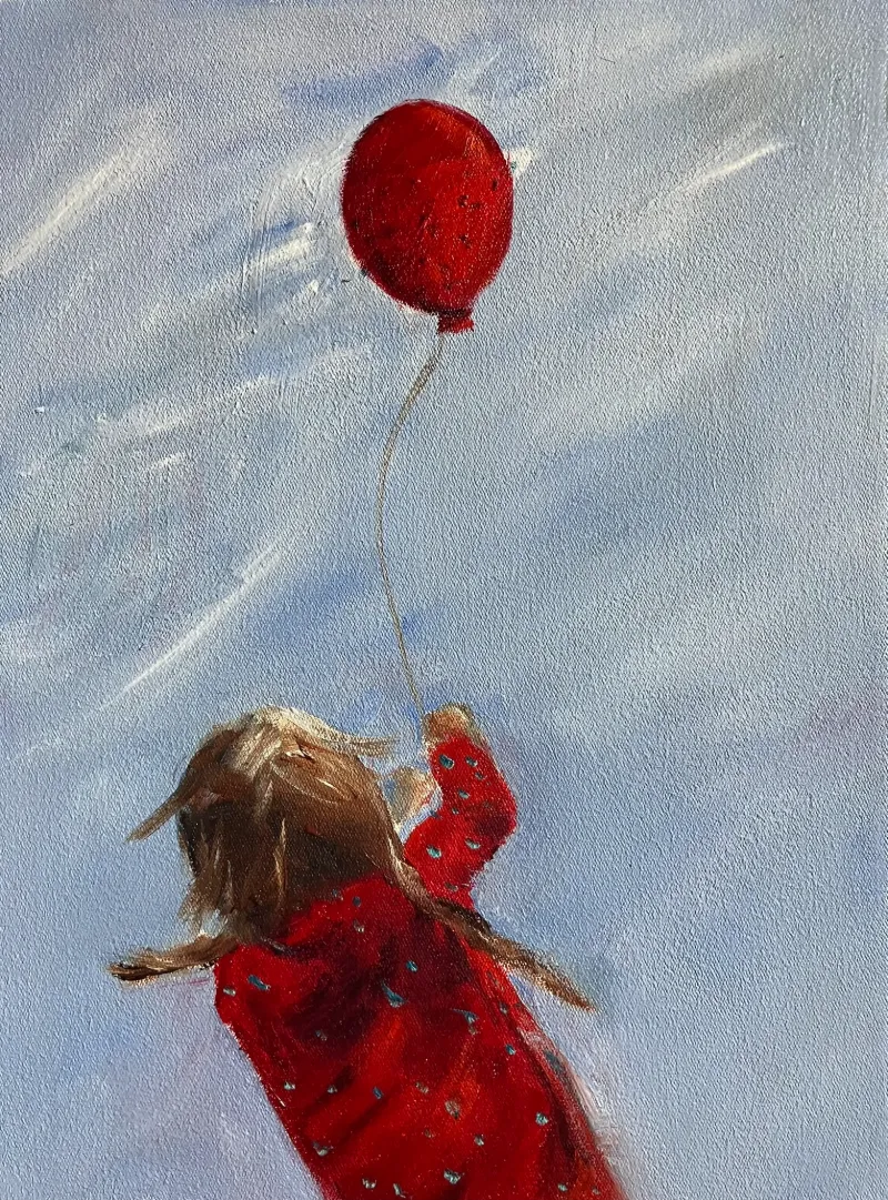 Fly a Kite Oil on Canvas by Cornelie Wolff