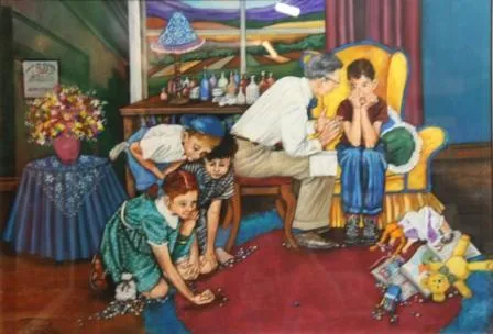 Oil and Pastel Painting (A01478) by Annette Poulton