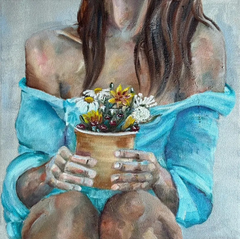 Wildflowers – Original Oil Painting by Cornelie Wolff