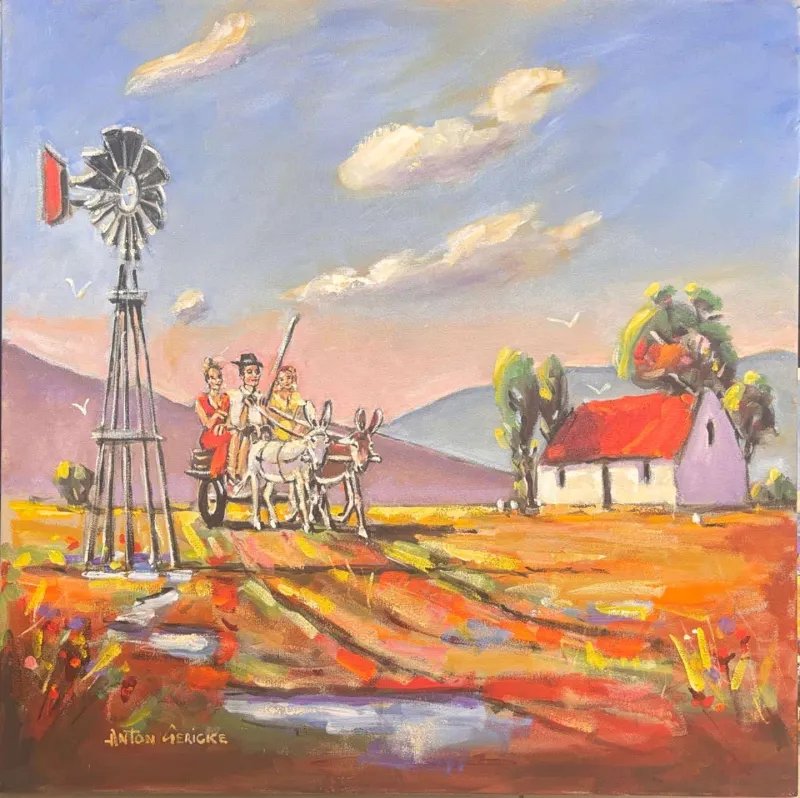 Landscape with Donkey by Anton Gericke