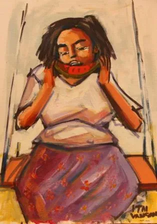 Acrylic painting (A25582) by Itai Vangani