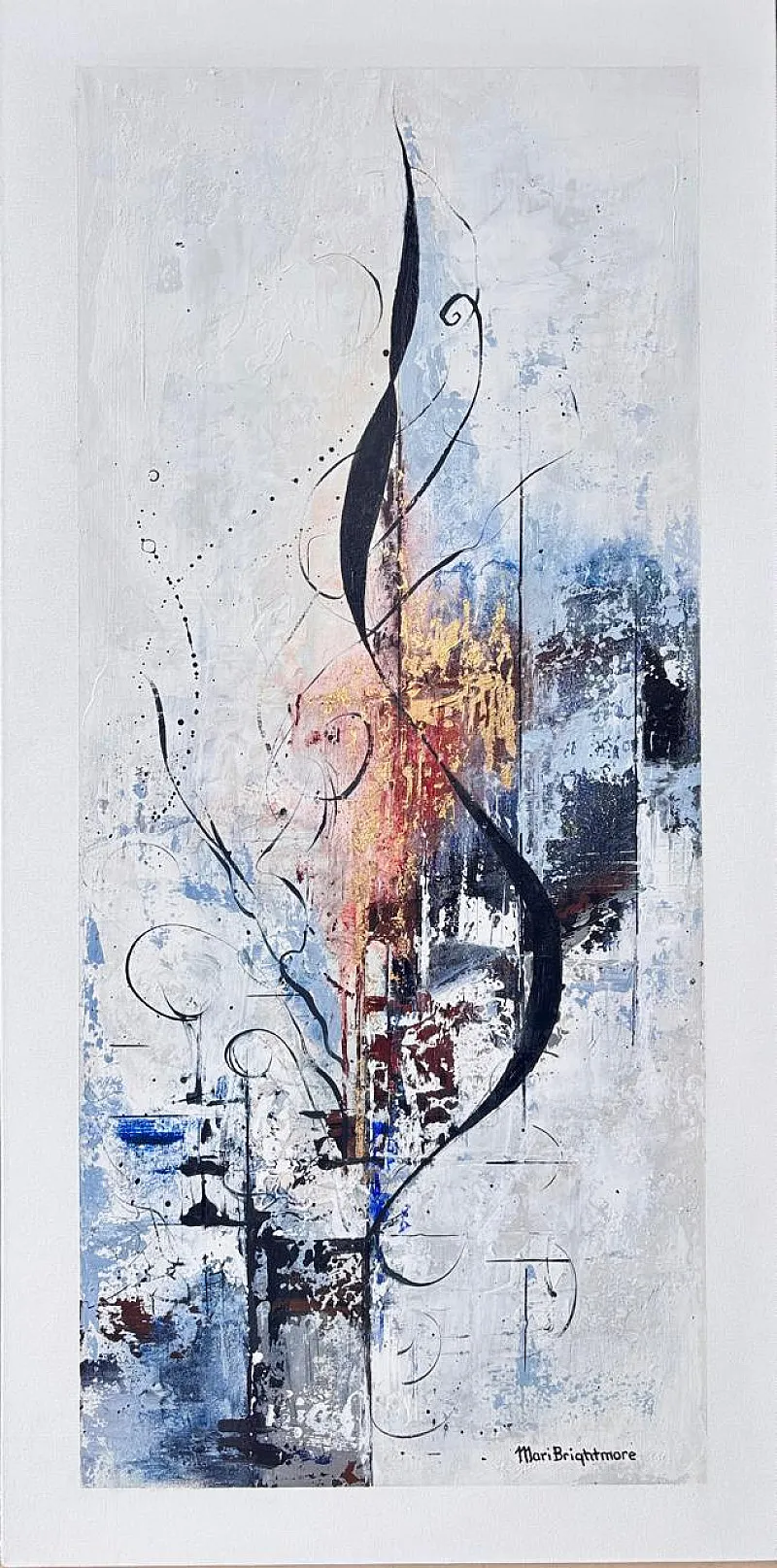 Shimmering collection of time by Mari Brightmore 1000 x 500mm