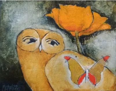 Oil Painting by Michael Heyns Size 270 x 220 mm by Michael Heyns