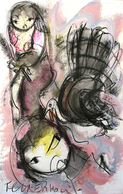 Mixed Medium Frans Claerhout Size 600 x 400 mm by Frans Claerhout