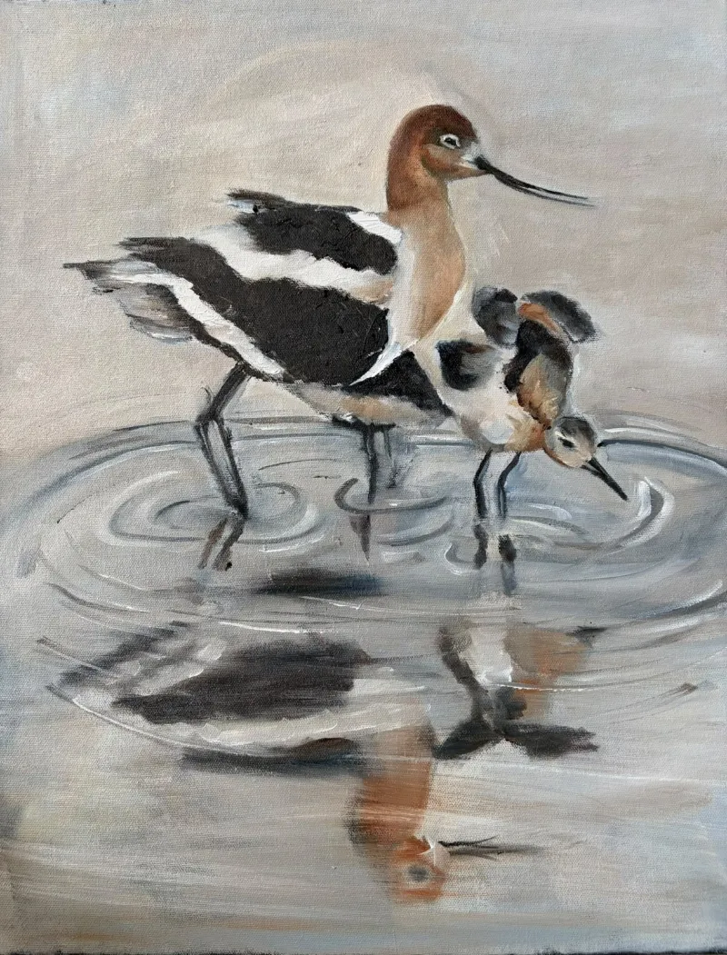 Breakfast with Mom – Original Oil Painting by Cornelie Wolff