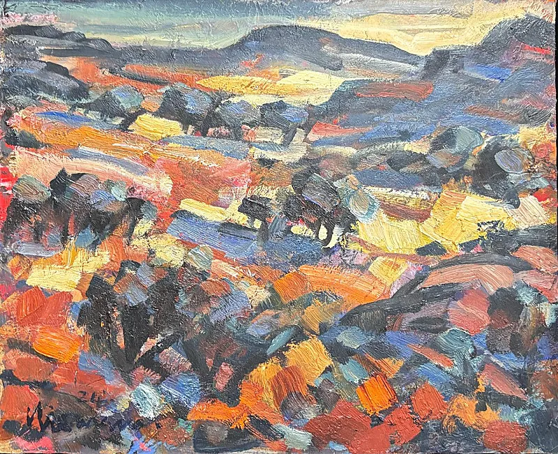 Landscape by Hennie Niemann Snr 270 x 325mm