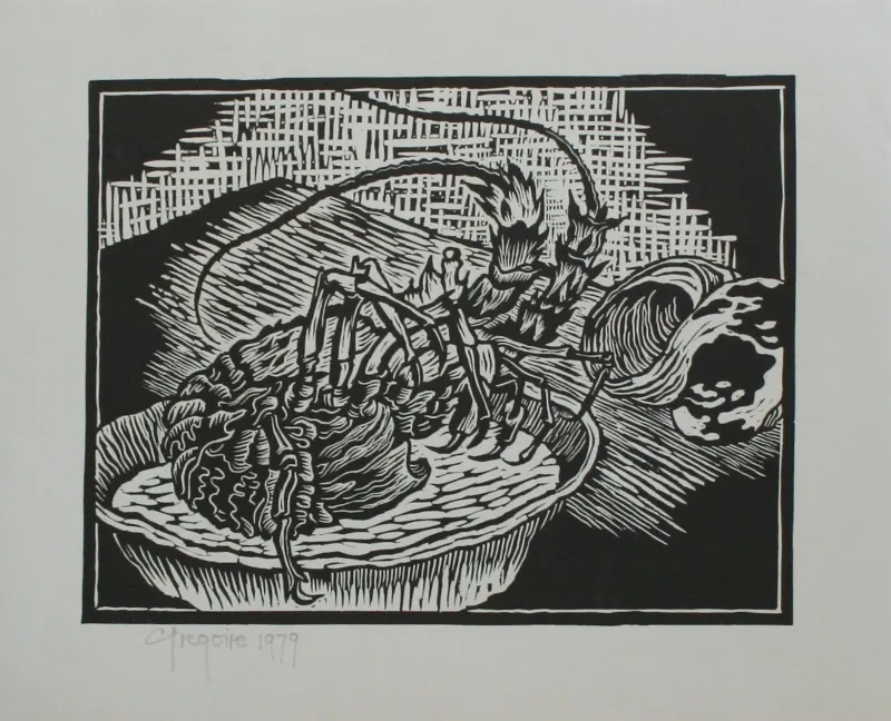 Linocut On Paper (A35180) by Gregoire Boonzaier