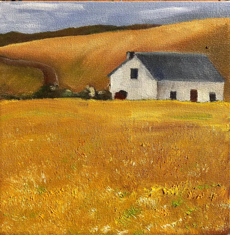 Canola Fields II - Oil on Canvas by Cornelie Wolff