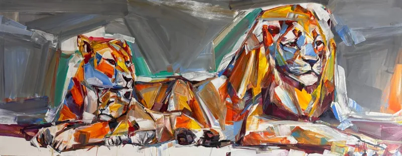 Lions by Mind Shana 800 x 2000 mm by Mind Shana