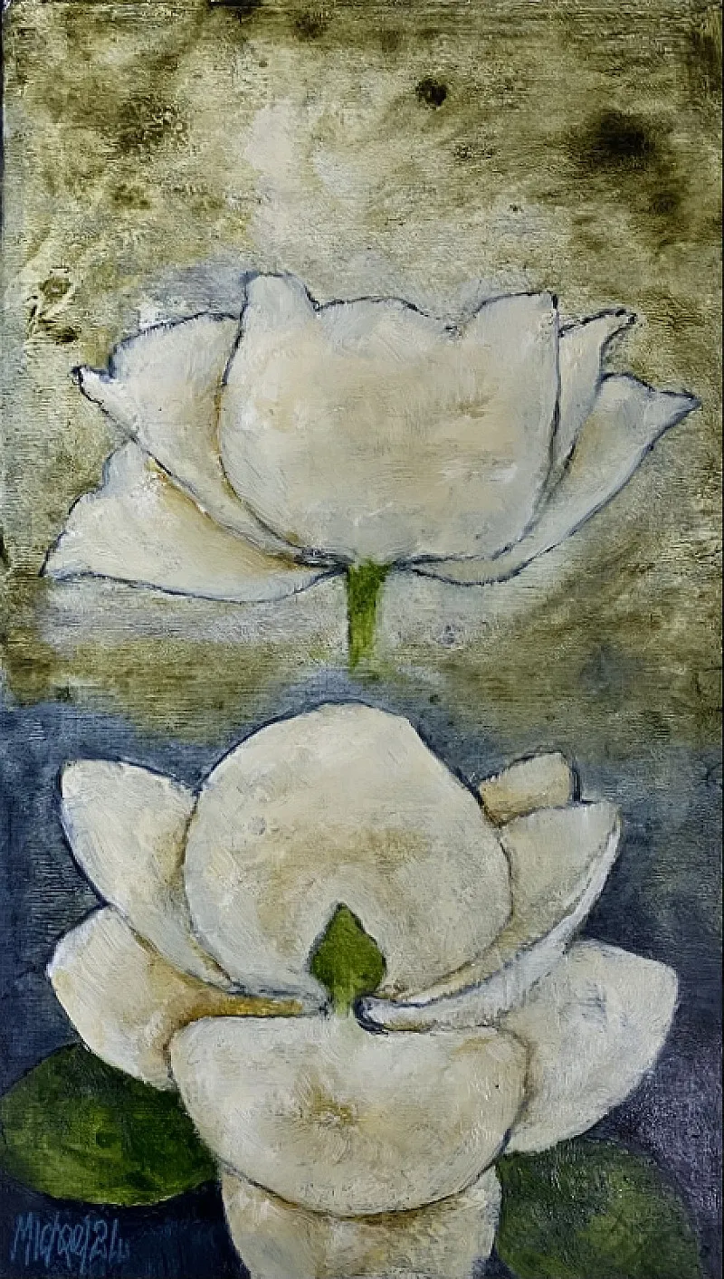 Twee blomme by Michael Heyns 400 x 230mm