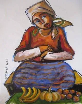 Acrylic painting (A25420) by Itai Vangani