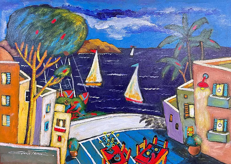 Sunday by the sea by Giorgio Trobec 420 x 590mm