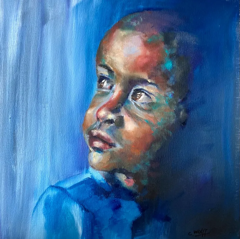 The Blues Oil on Canvas Painting