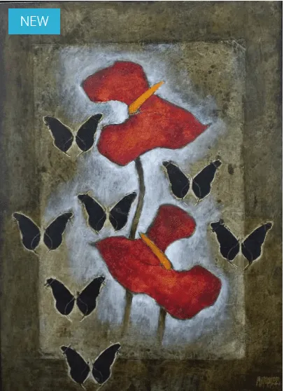 Oil Painting Michael Heyns Size 730 x 540 mm by Michael Heyns