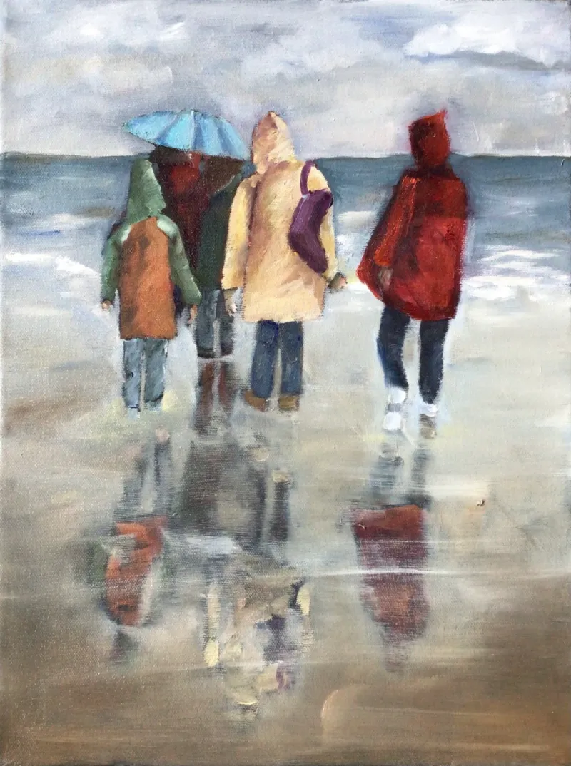 Rainy Day - Oil on Canvas by Cornelie Wolff