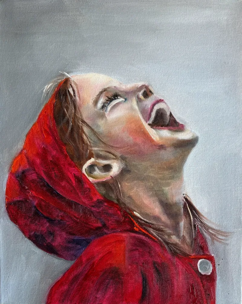 Red Riding Hood Oil on Canvas by Cornelie Wolff